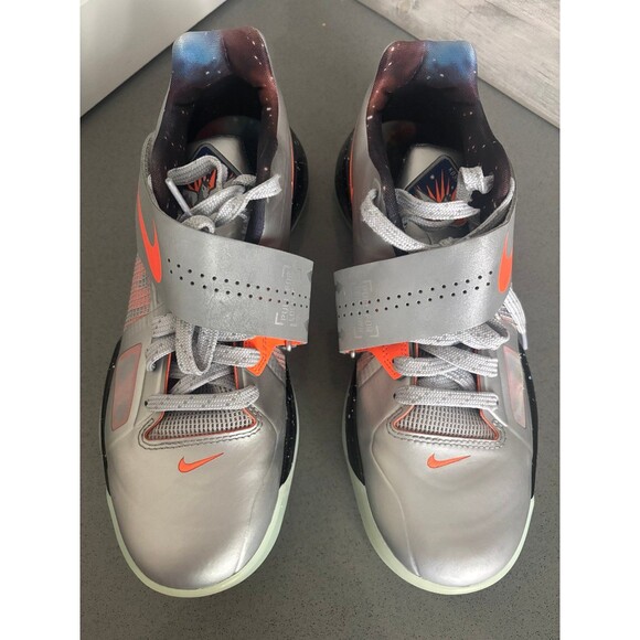 Nike KD 4 Galaxy Metallic Silver Total Orange Dark Grey FD2635-001 Mensize7.5/W9 main image 12